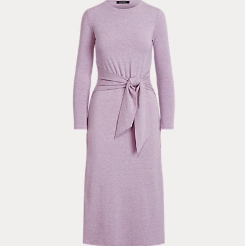Lauren Ralph Lauren Black Label Tie Front Jersey Dress 14